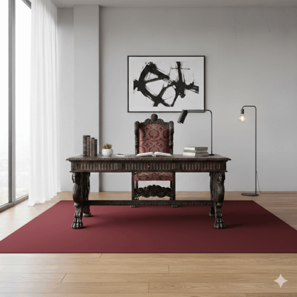 Desk and Office Chair Oak Neubaroque 1920 - Image 2
