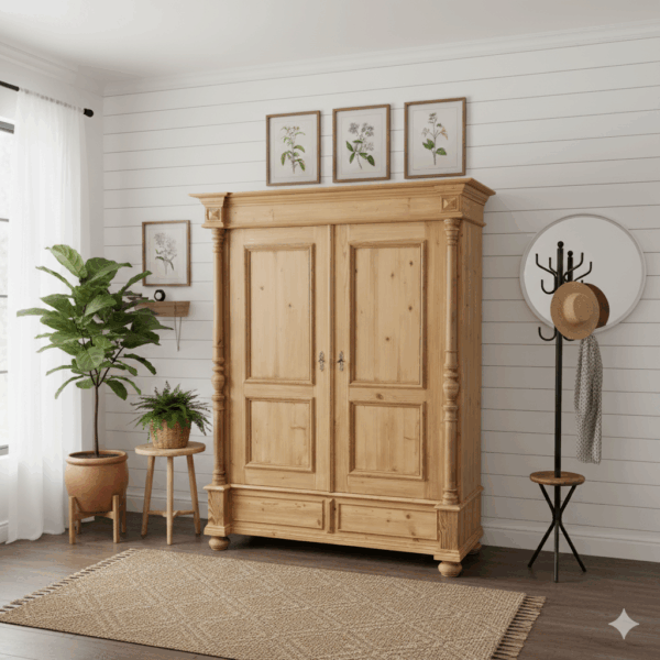 Wardrobe Gründerzeit 1880 Pine - Image 2