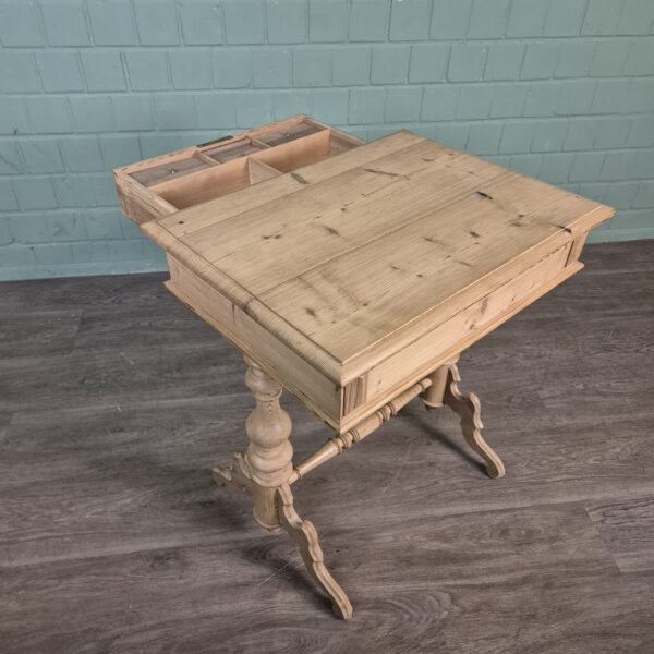 Sewing Table Gründerzeit 1880 Pine - Image 13