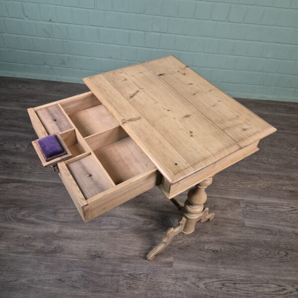 Sewing Table Gründerzeit 1880 Pine - Image 10