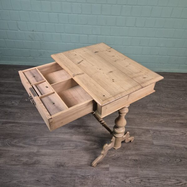 Sewing Table Gründerzeit 1880 Pine - Image 9
