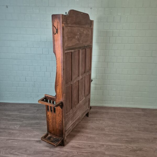 Coat Rack Art-Deco 1930 Oak - Image 15