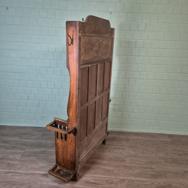 Coat Rack Art-Deco 1930 Oak - Image 16