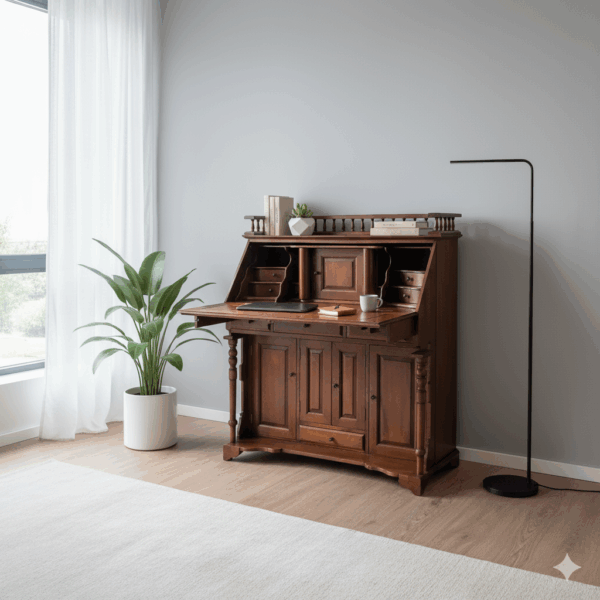 Mahogany Slanted Folding Secretary, 1.00 m - Image 2