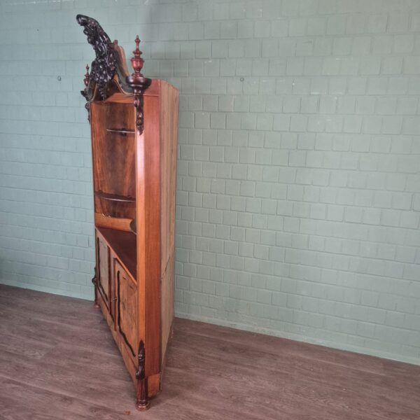 Corner Cabinet Biedermeier 1860 Walnut - Image 5