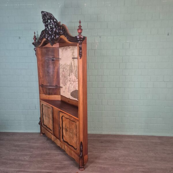 Corner Cabinet Biedermeier 1860 Walnut - Image 4