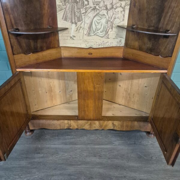 Corner Cabinet Biedermeier 1860 Walnut - Image 17