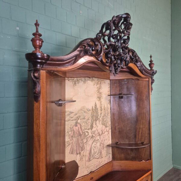 Corner Cabinet Biedermeier 1860 Walnut - Image 6