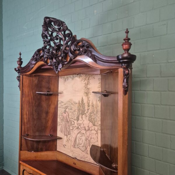 Corner Cabinet Biedermeier 1860 Walnut - Image 14