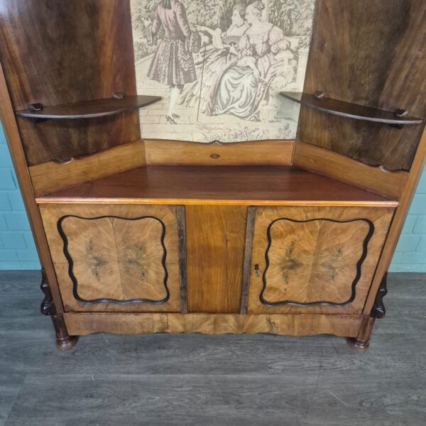 Corner Cabinet Biedermeier 1860 Walnut - Image 15