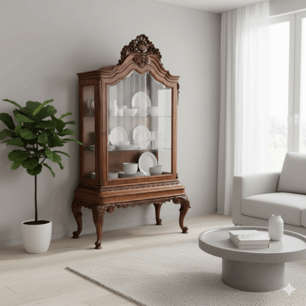Display Cabinet Neo-baroque Walnut 1,06 m - Image 2
