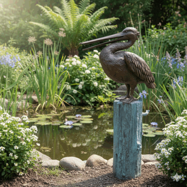 Statue Pelican Bronze 0,96 m - Image 2
