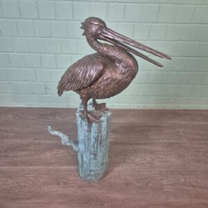 Statue Pelican Bronze 0,96 m