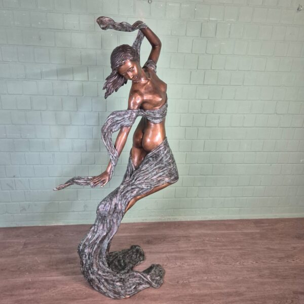 Statue Nymphe Bronze 1.90 m - Image 3