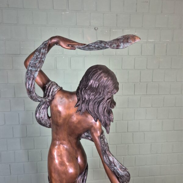Statue Nymphe Bronze 1.90 m - Image 12