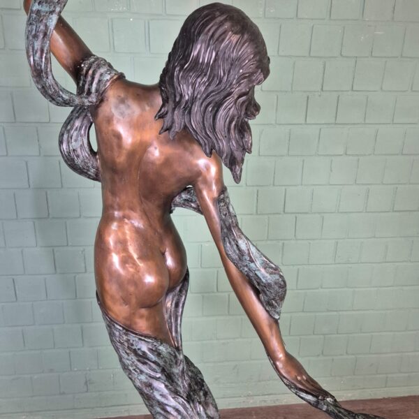 Statue Nymphe Bronze 1.90 m - Image 11
