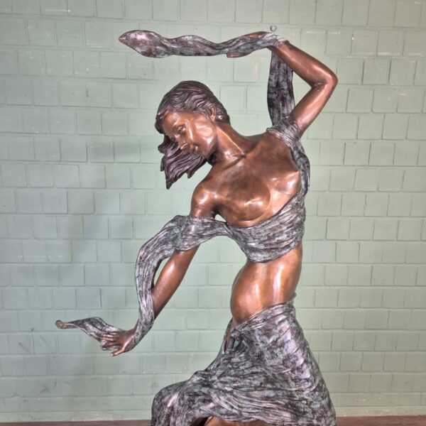 Statue Nymphe Bronze 1.90 m - Image 4