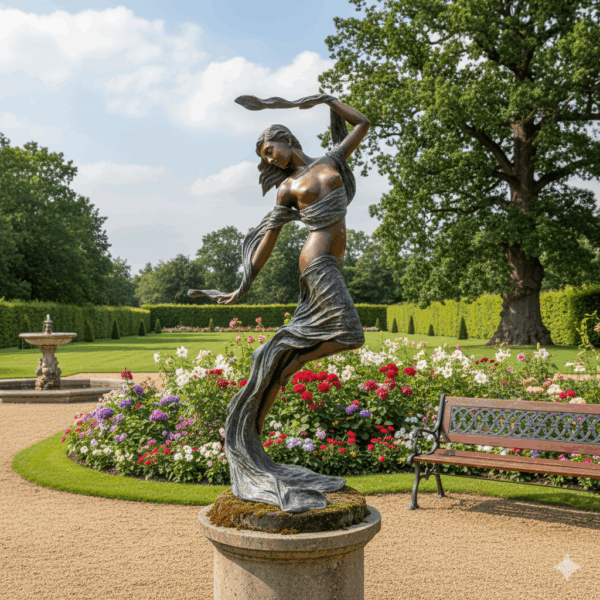 Statue Nymphe Bronze 1.90 m - Image 2