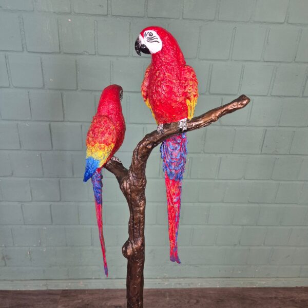 Statue Parrots Bronze 1.30 m - Image 4