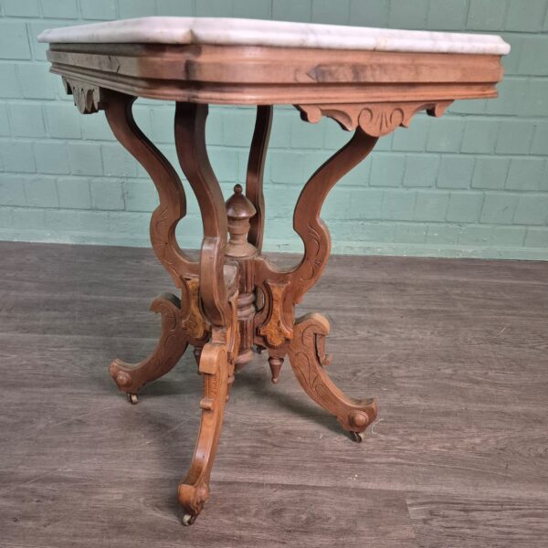 Coffee Table Gründerzeit 1880 Walnut - Image 7