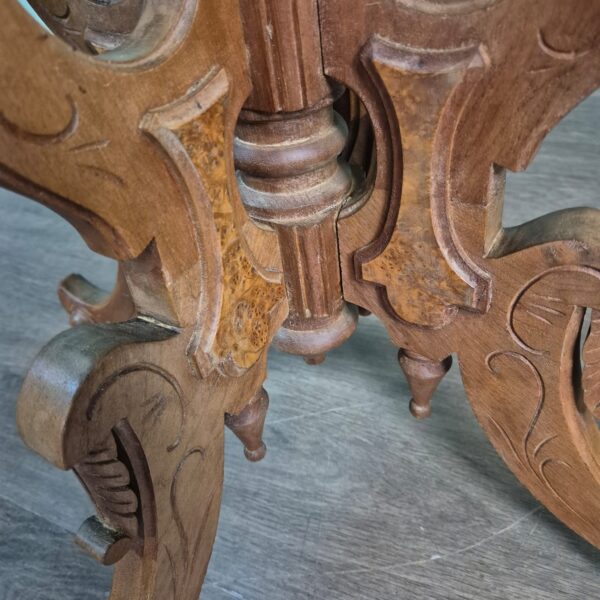 Coffee Table Gründerzeit 1880 Walnut - Image 8