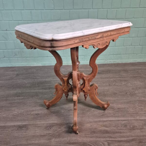 Coffee Table Gründerzeit 1880 Walnut - Image 5