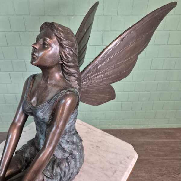 Statue Forest Fairy/Elf  Bronze 1,10 m - Image 10