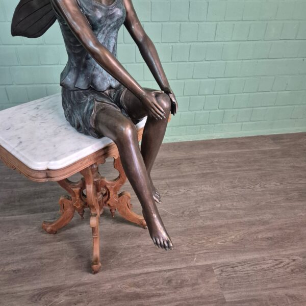 Statue Forest Fairy/Elf  Bronze 1,10 m - Image 8