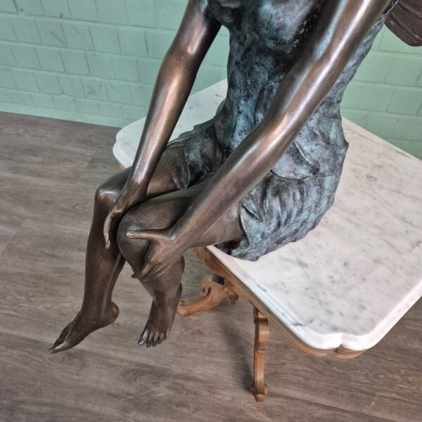 Statue Forest Fairy/Elf  Bronze 1,10 m - Image 11