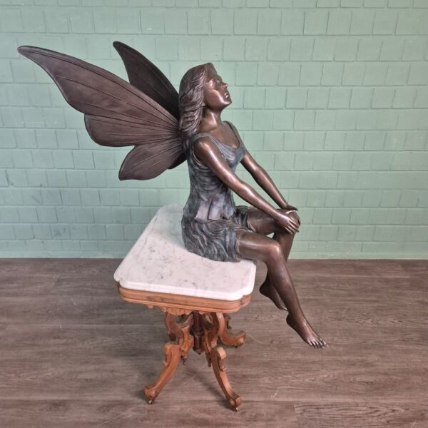 Statue Forest Fairy/Elf  Bronze 1,10 m - Image 3