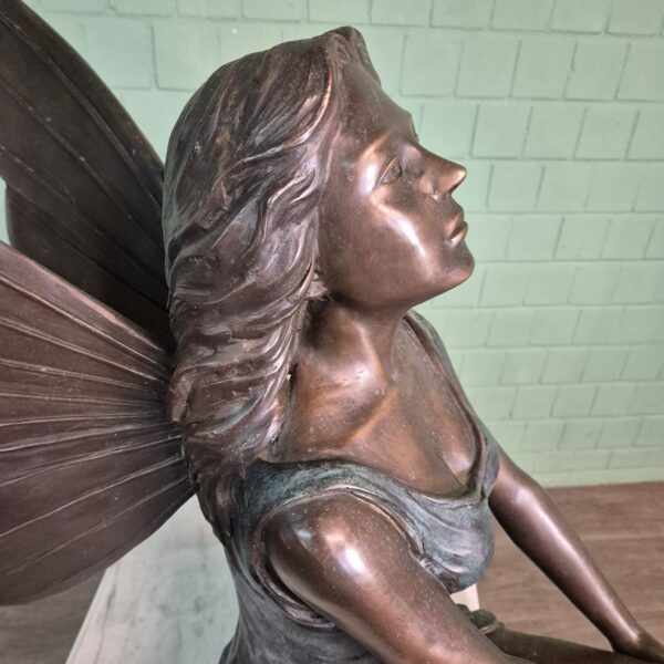 Statue Forest Fairy/Elf  Bronze 1,10 m - Image 5