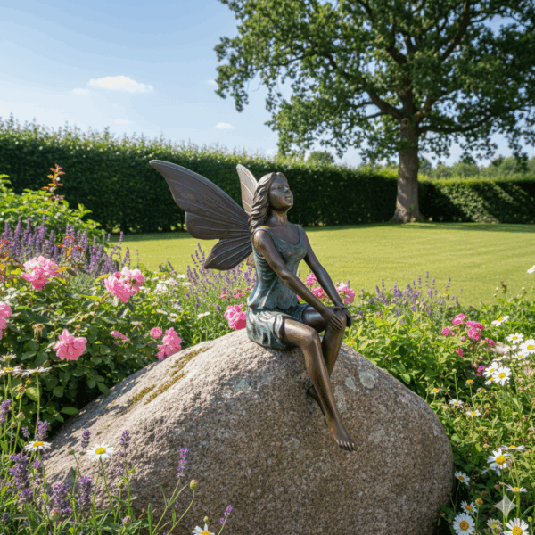 Statue Forest Fairy/Elf  Bronze 1,10 m - Image 2