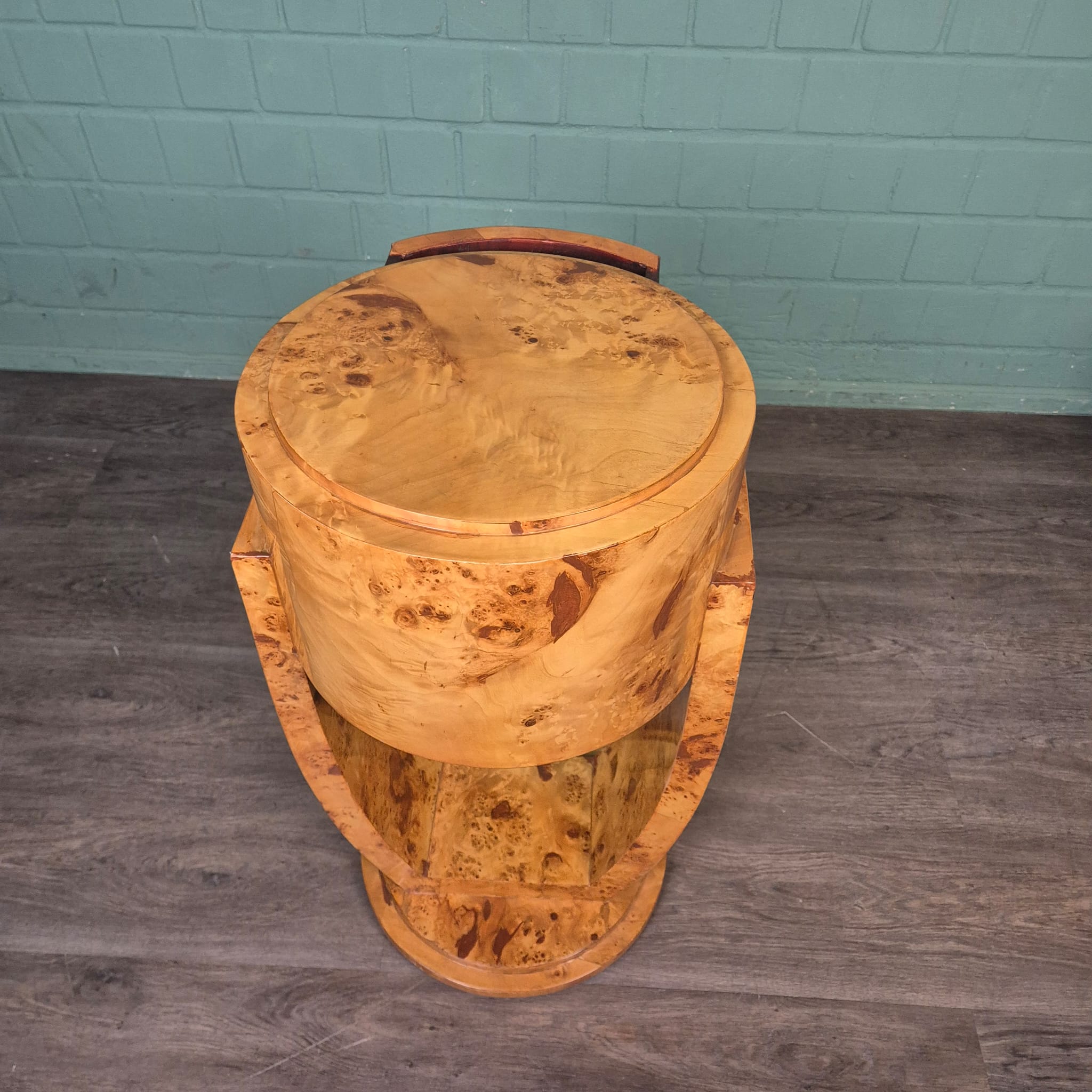 Art-Déco Nightstand Set  Walnut Ø 0,41 m - Image 12