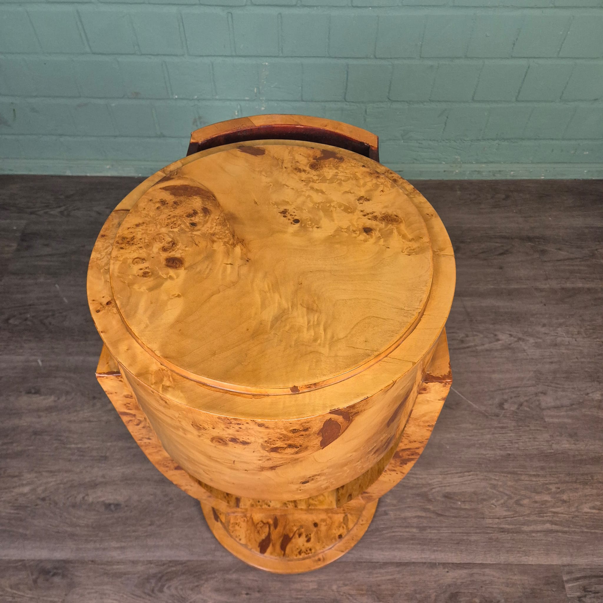 Art-Déco Nightstand Set  Walnut Ø 0,41 m - Image 13