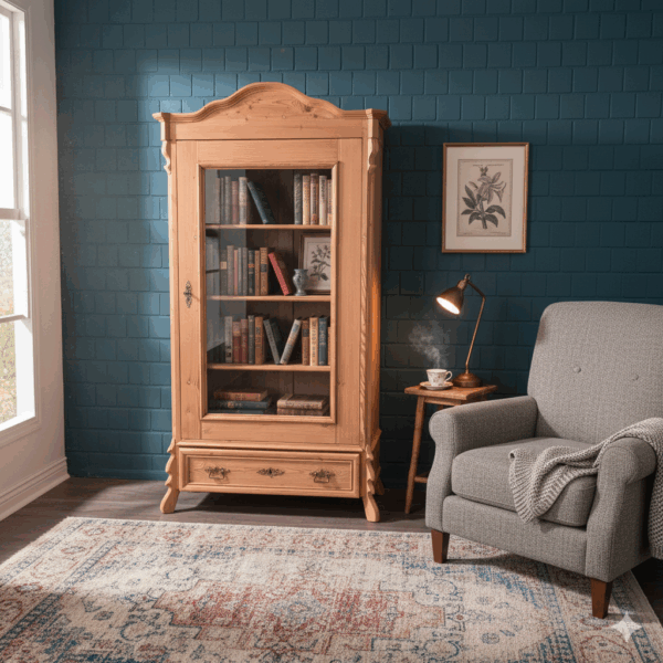 Bookcase Louis Philippe 1860 Pine - Image 2