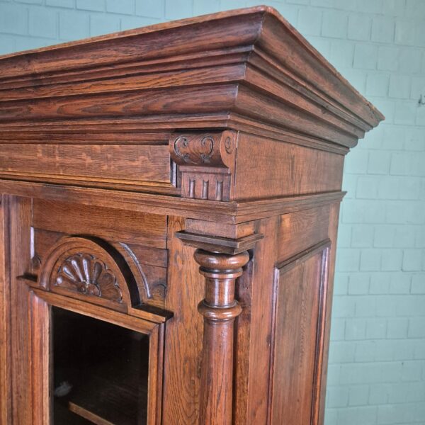 Display Cabinet Gründerzeit 1880 Oak - Image 5