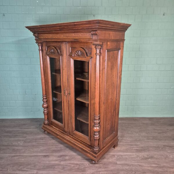 Display Cabinet Gründerzeit 1880 Oak - Image 4