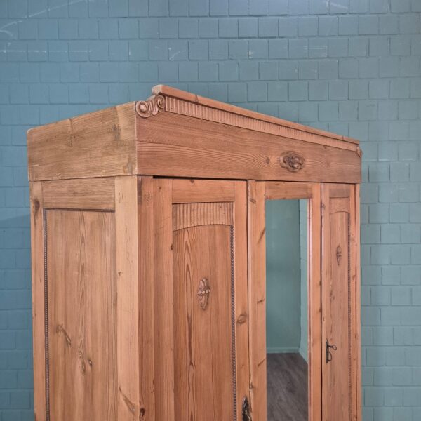 Wardrobe Jugendstil 1900 Pine - Image 6