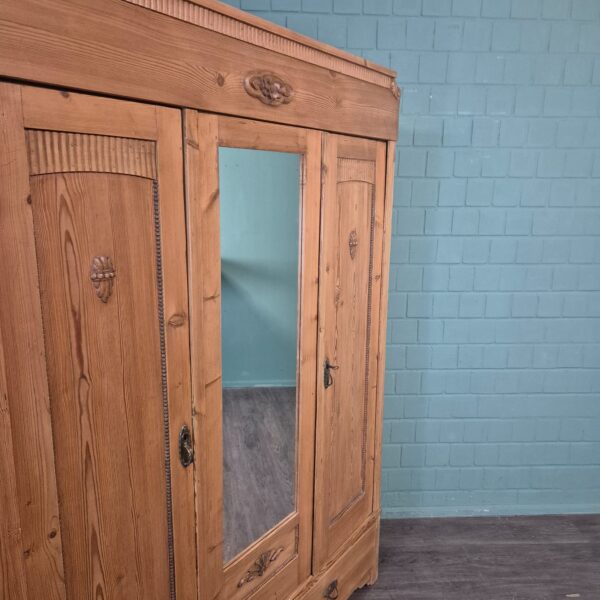 Wardrobe Jugendstil 1900 Pine - Image 7