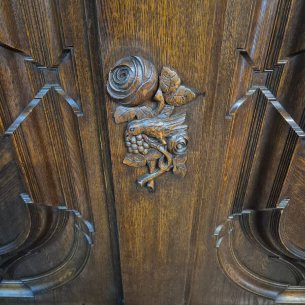 Wardrobe Historicism 1880 Oak - Image 17