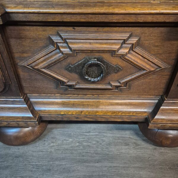 Wardrobe Historicism 1880 Oak - Image 10