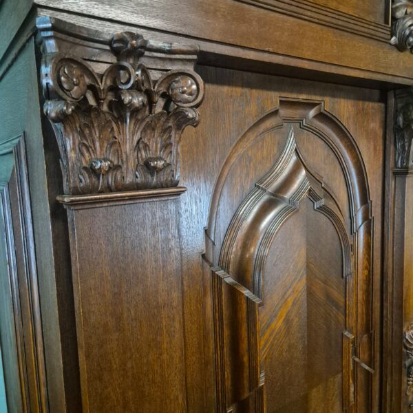 Wardrobe Historicism 1880 Oak - Image 7