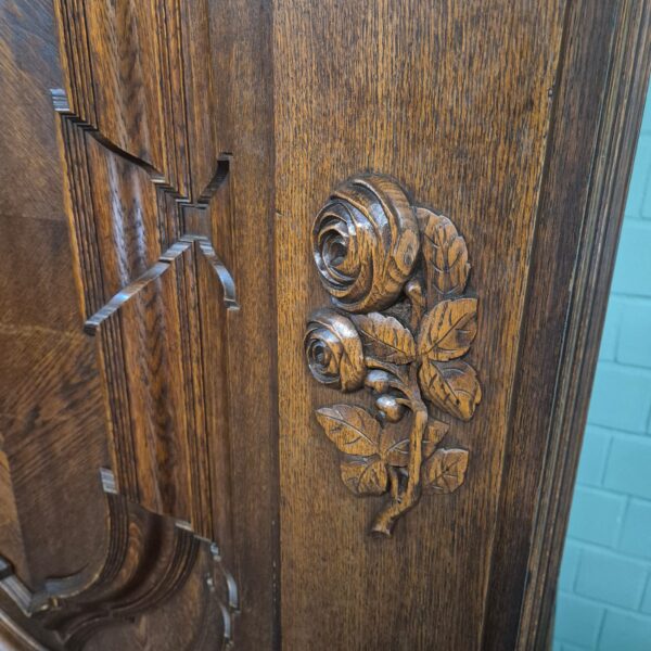 Wardrobe Historicism 1880 Oak - Image 13