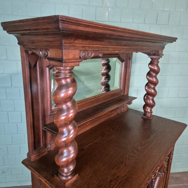 Cabinet Neo-baroque 1920 Oak - Image 5