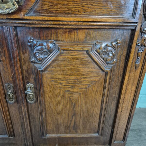 Cabinet Neo-baroque 1920 Oak - Image 10