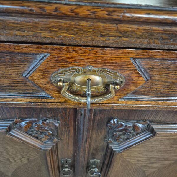 Cabinet Neo-baroque 1920 Oak - Image 9