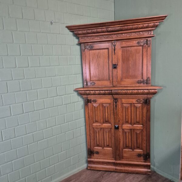 Corner Cabinet Neo-baroque Oak 1,20 m - Image 5
