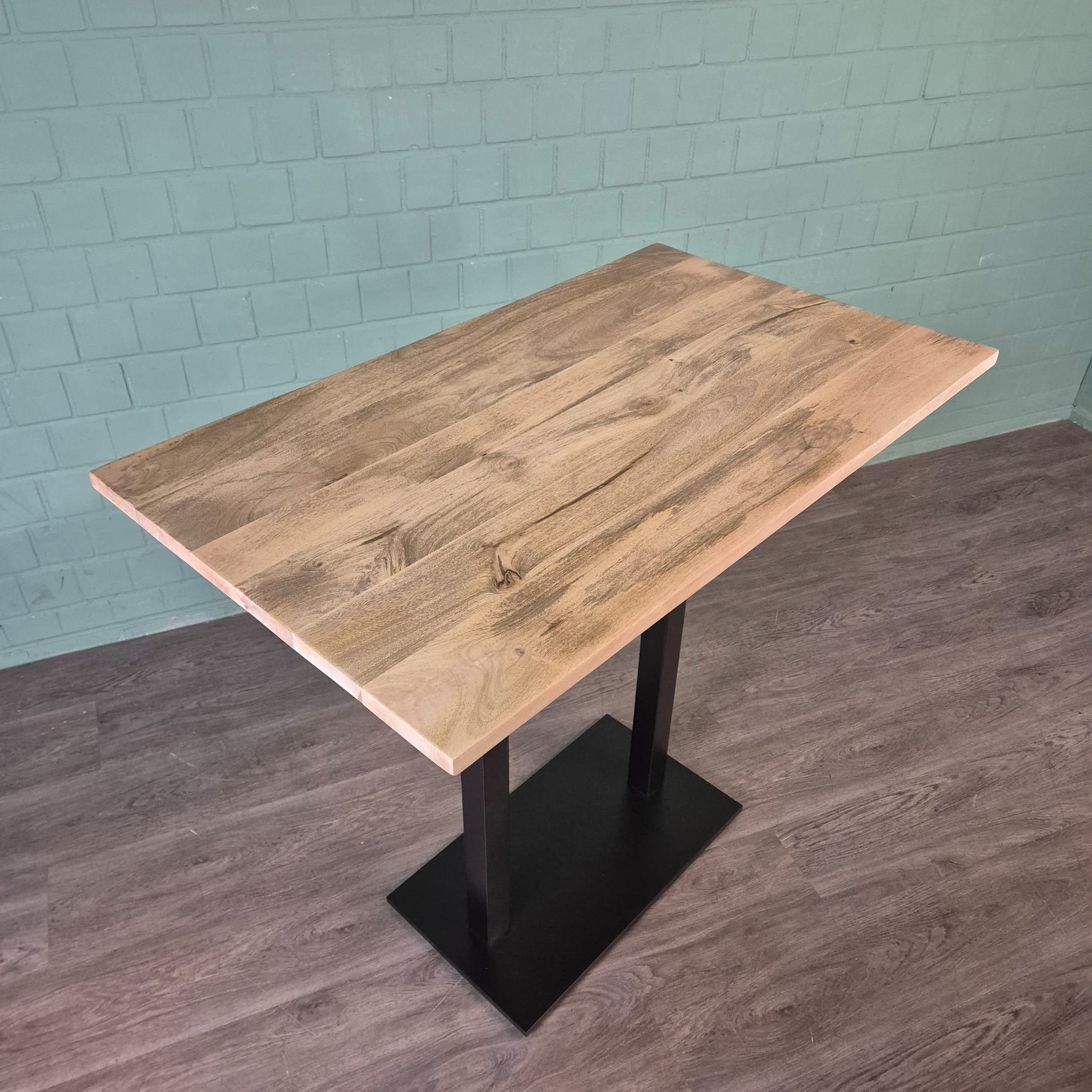 Mango Wood Steel Bar Table 1.20 m x 0.70 m - Image 3