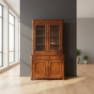 Display Cabinet Biedermeier 1860 Walnut