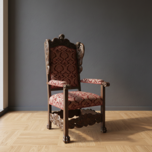 Office Chair Neo-baroque 1920 Oak